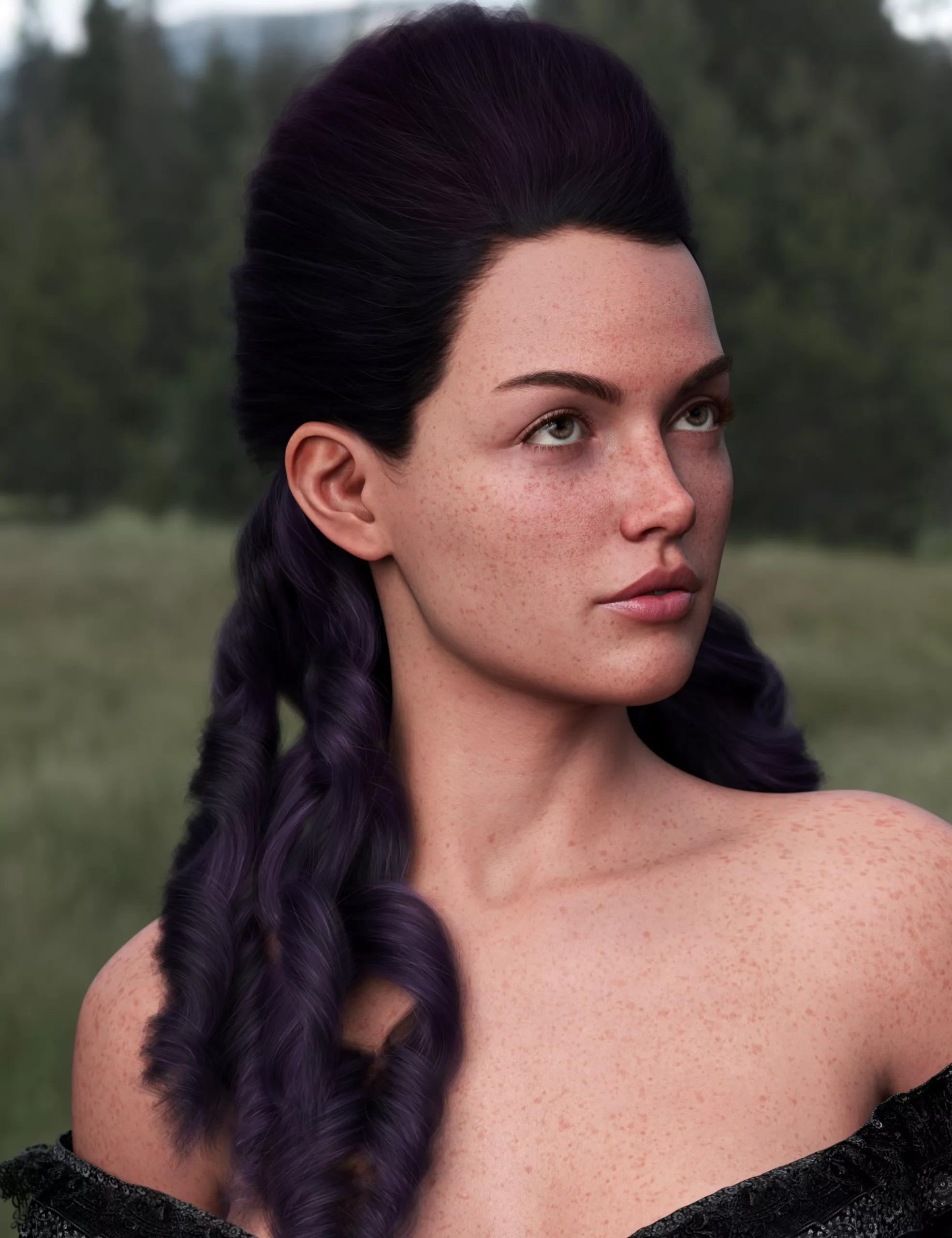 Half Up Romantic Style Hair Color Expansion