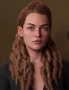 Half Up Romantic Style Hair for Genesis 9 and 8 Female