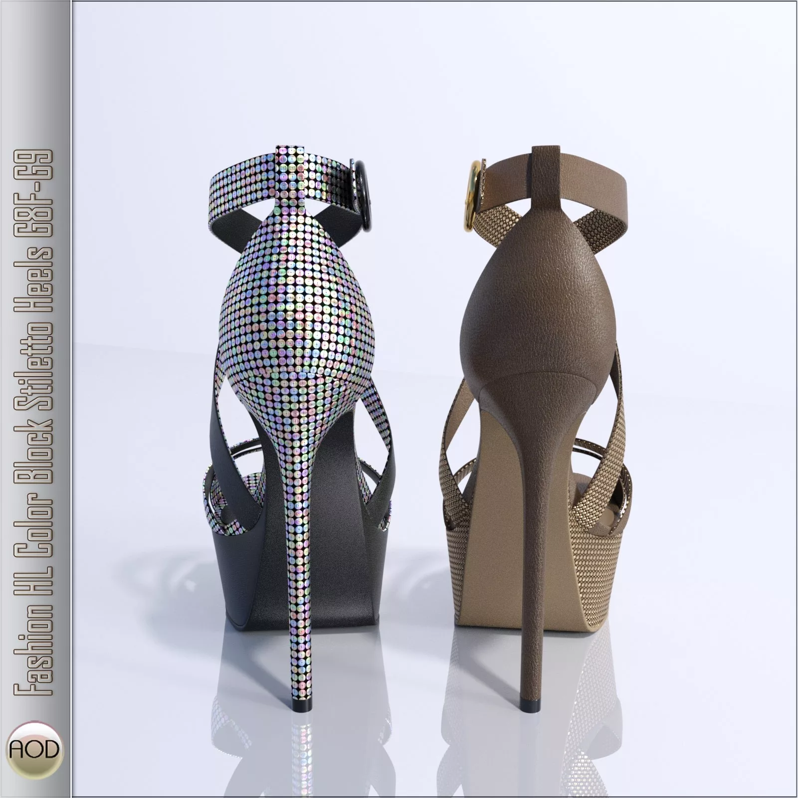 Fashion HL Color Block Stiletto Heels G8F-G9