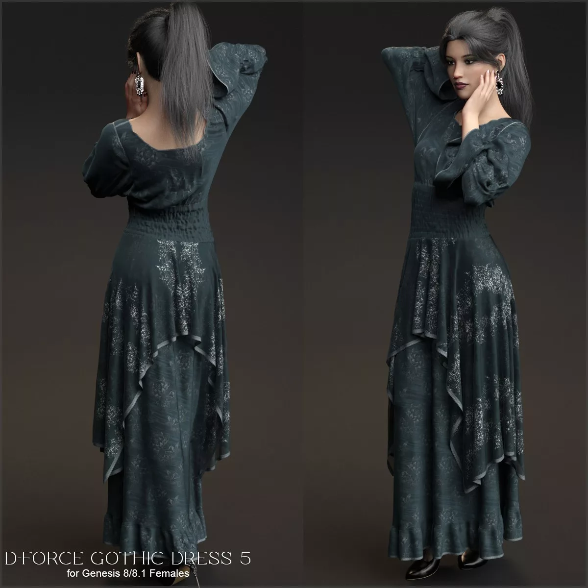 D-Force Gothic Dress 5 for G8F and G8.1F