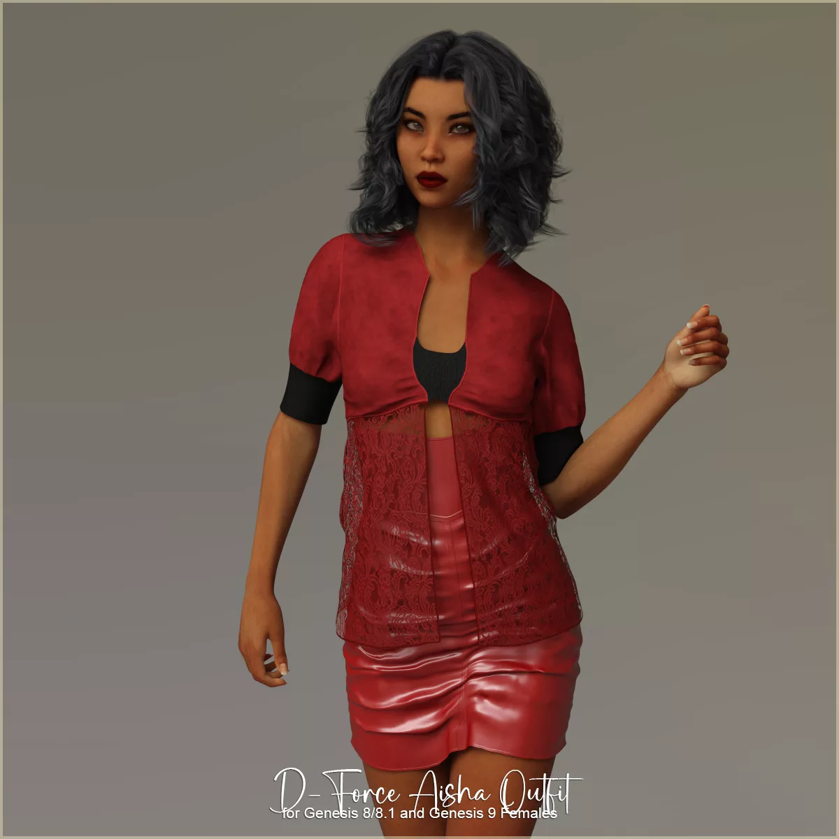 D-Force Aisha Outfit for Genesis 8/8.1/9/V9