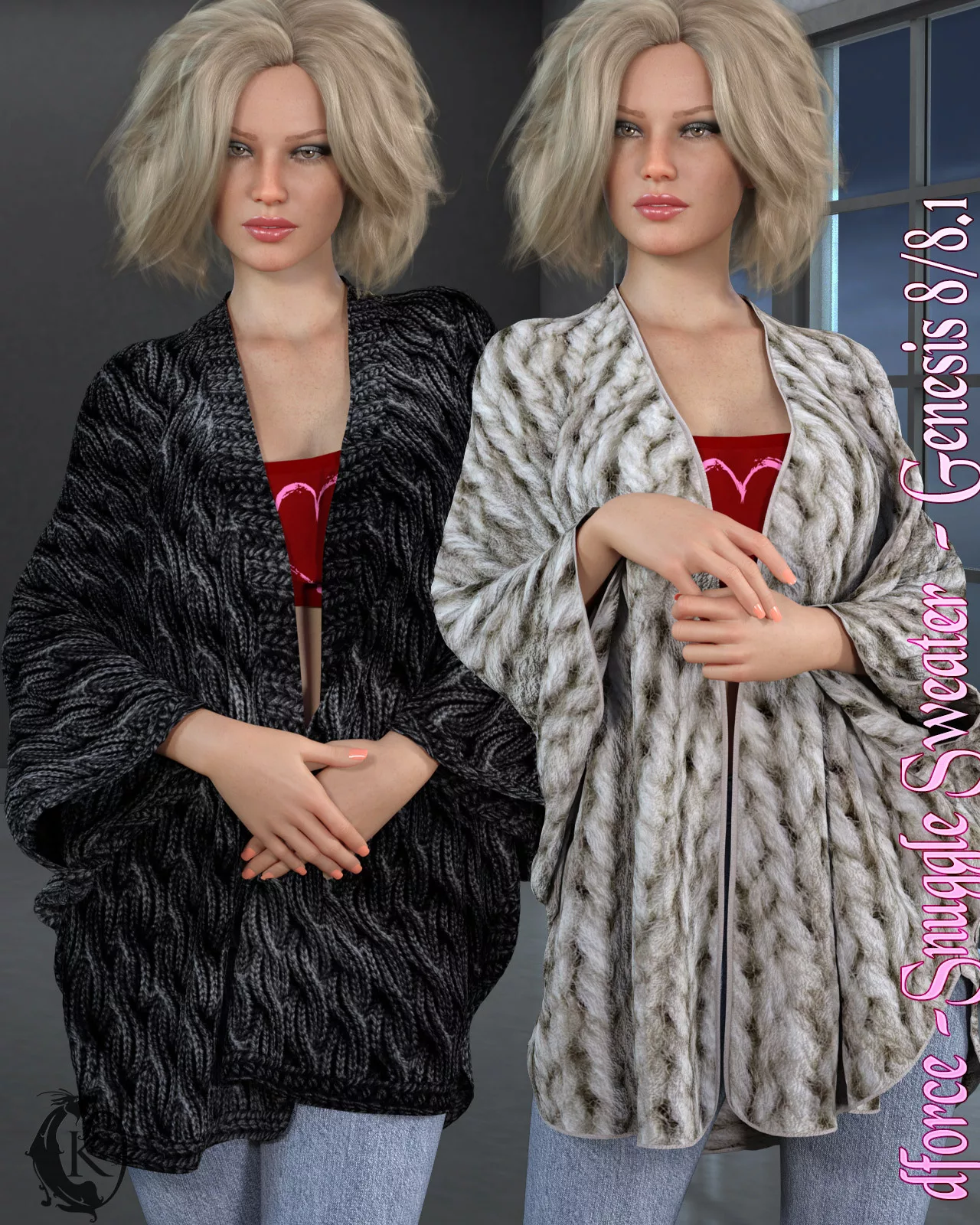 dforce - Snuggle Sweater - Genesis 8