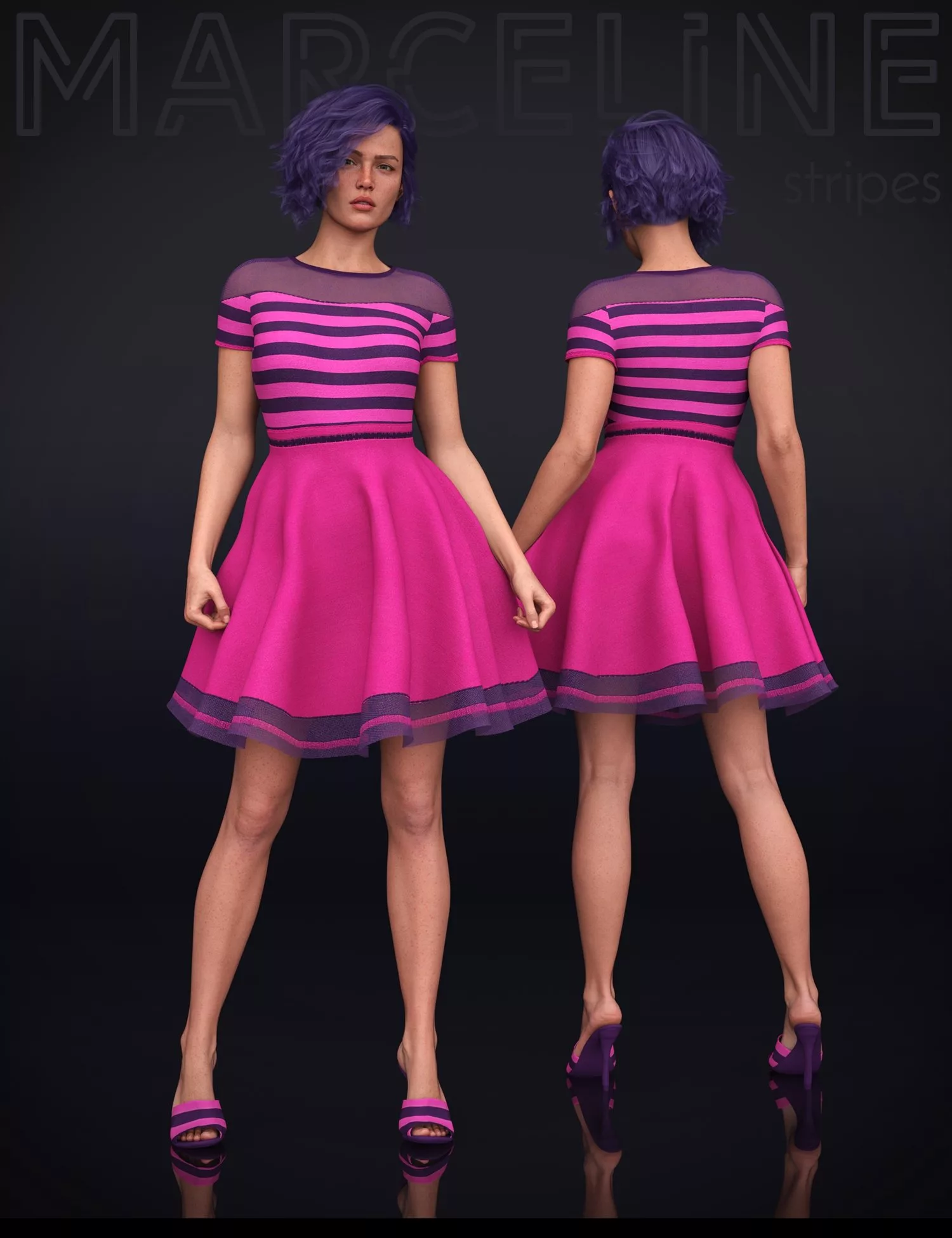 dForce Marceline Dress for Genesis 9