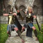MD dForce Trojans Armor for Genesis 8, 8.1 Males and 9