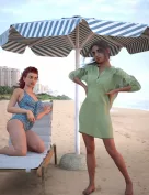 dForce Must-Have Beach Outfit for Genesis 8 and 8.1 Females