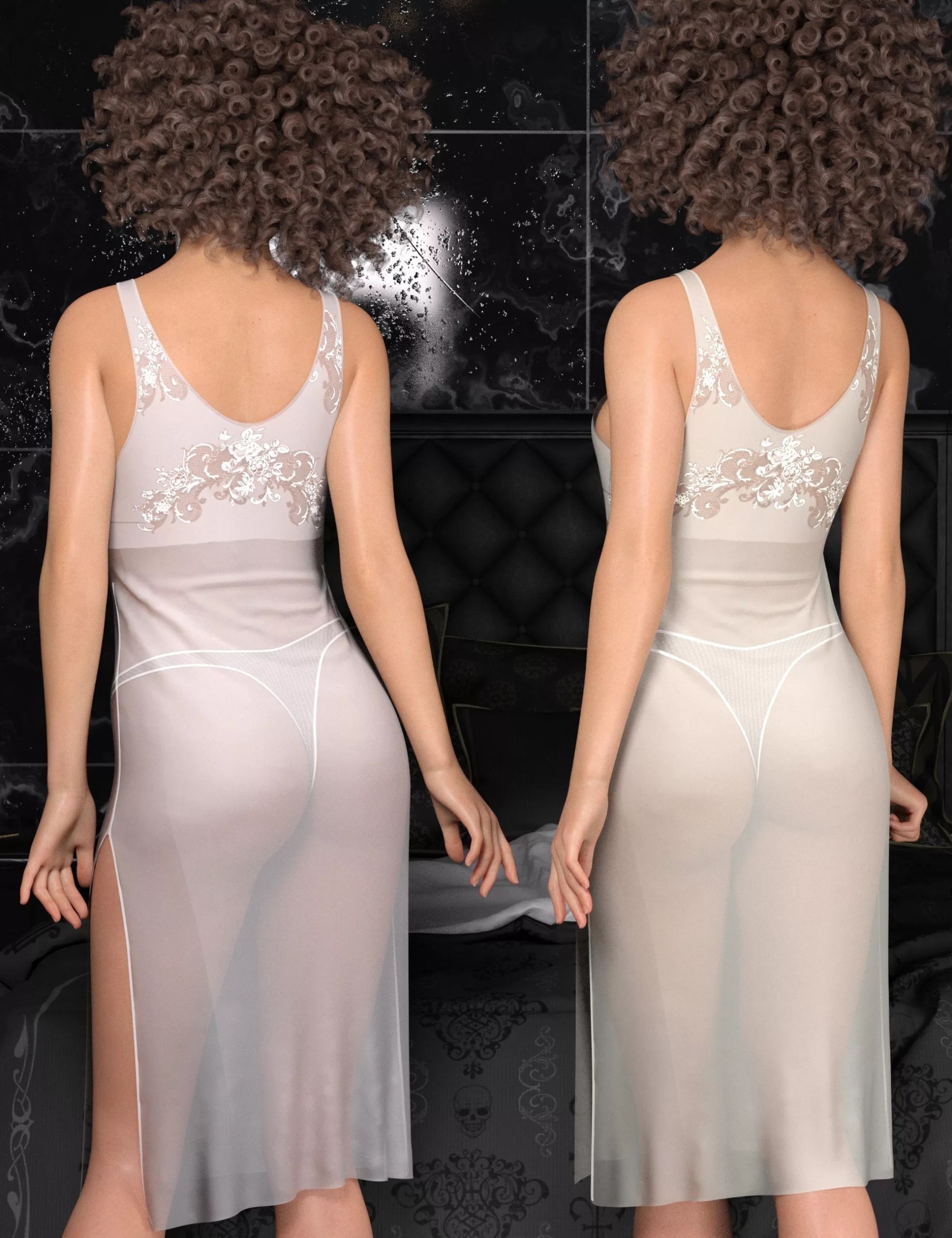 Nightwear with dForce for Genesis 8 and 8.1 Females