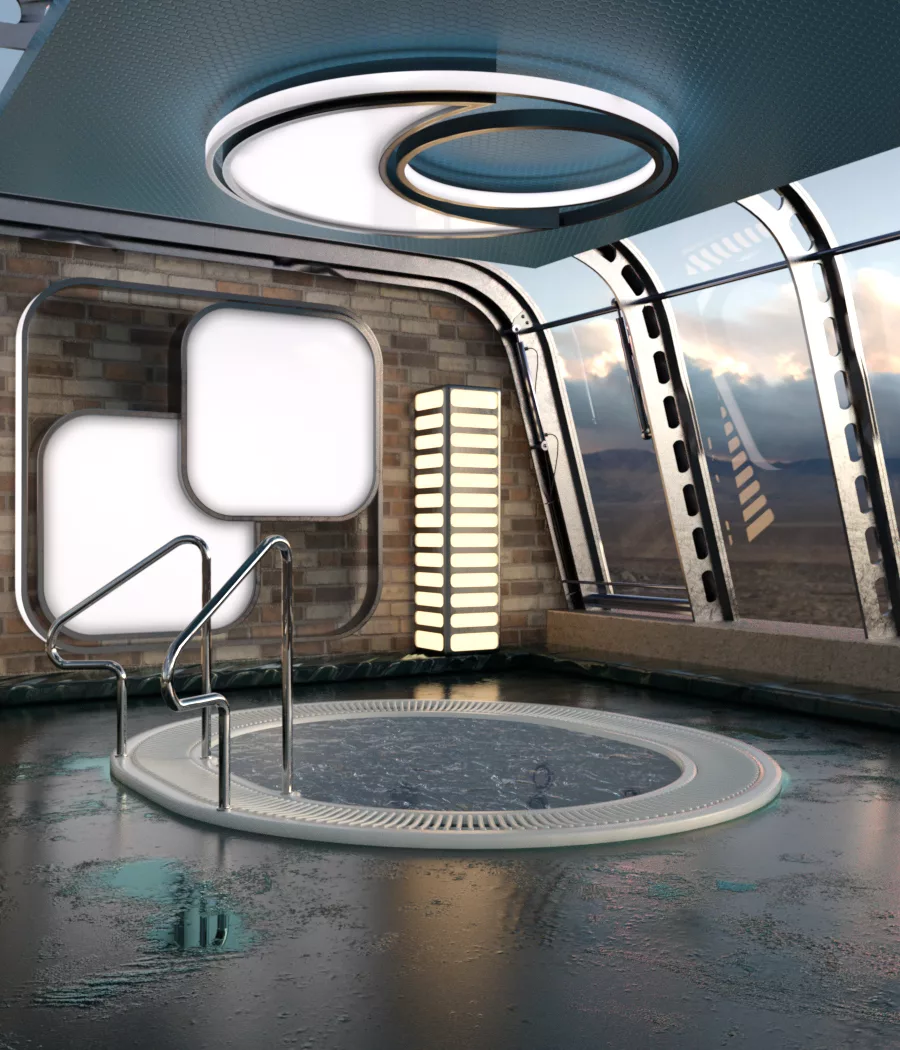 Penthouse bathroom for DAZ and Poser