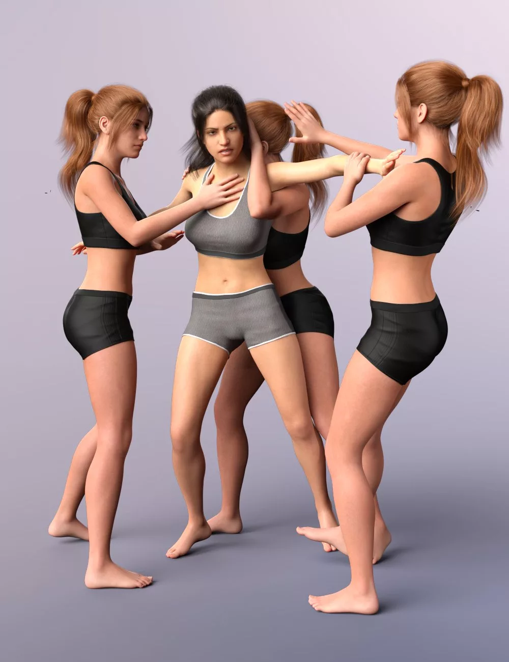 Hold Me Back Poses for Genesis 8, 8.1, and 9