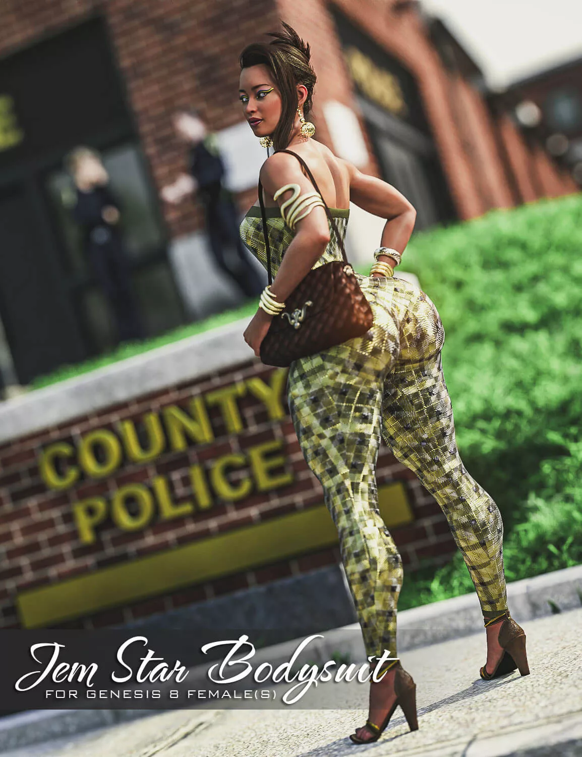 Jem Star Bodysuit for Genesis 8 Female