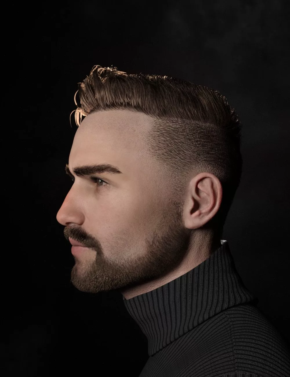 Raker Short Hair and Beard for Genesis 8 and 8.1 Males