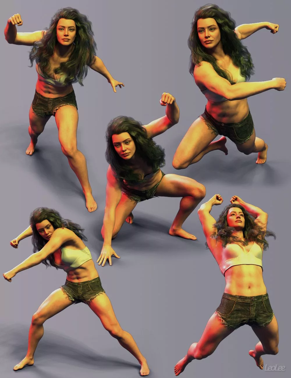 Superheroine Poses for Freja 9, 8.1 and 8