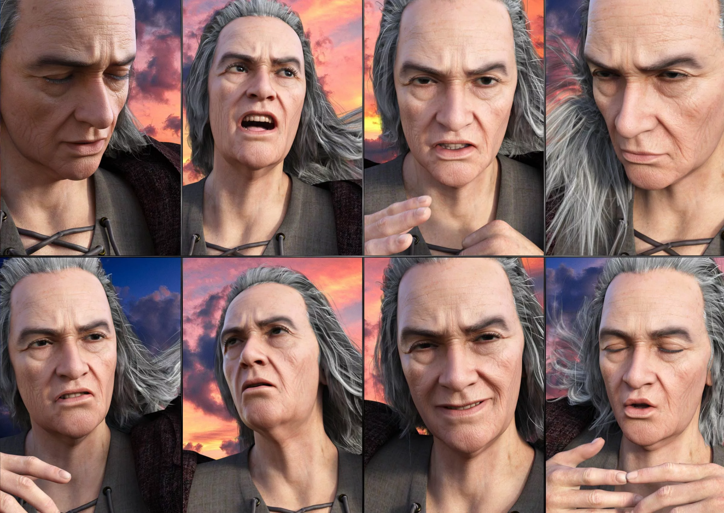 The Wizard Expressions for Merlin 8.1 and Genesis 8.1 Male