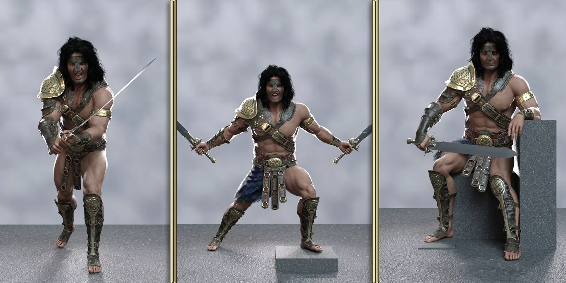 Barbaric Poses for Classic Barbarian 9