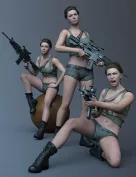 CDI Soldier Poses for Genesis 9 Feminine