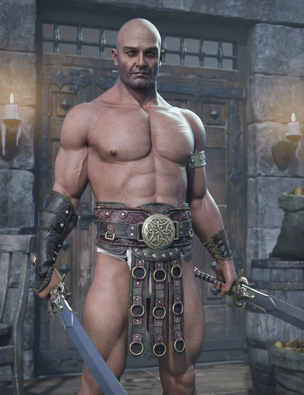 Classic Barbarian HD Character for Genesis 9