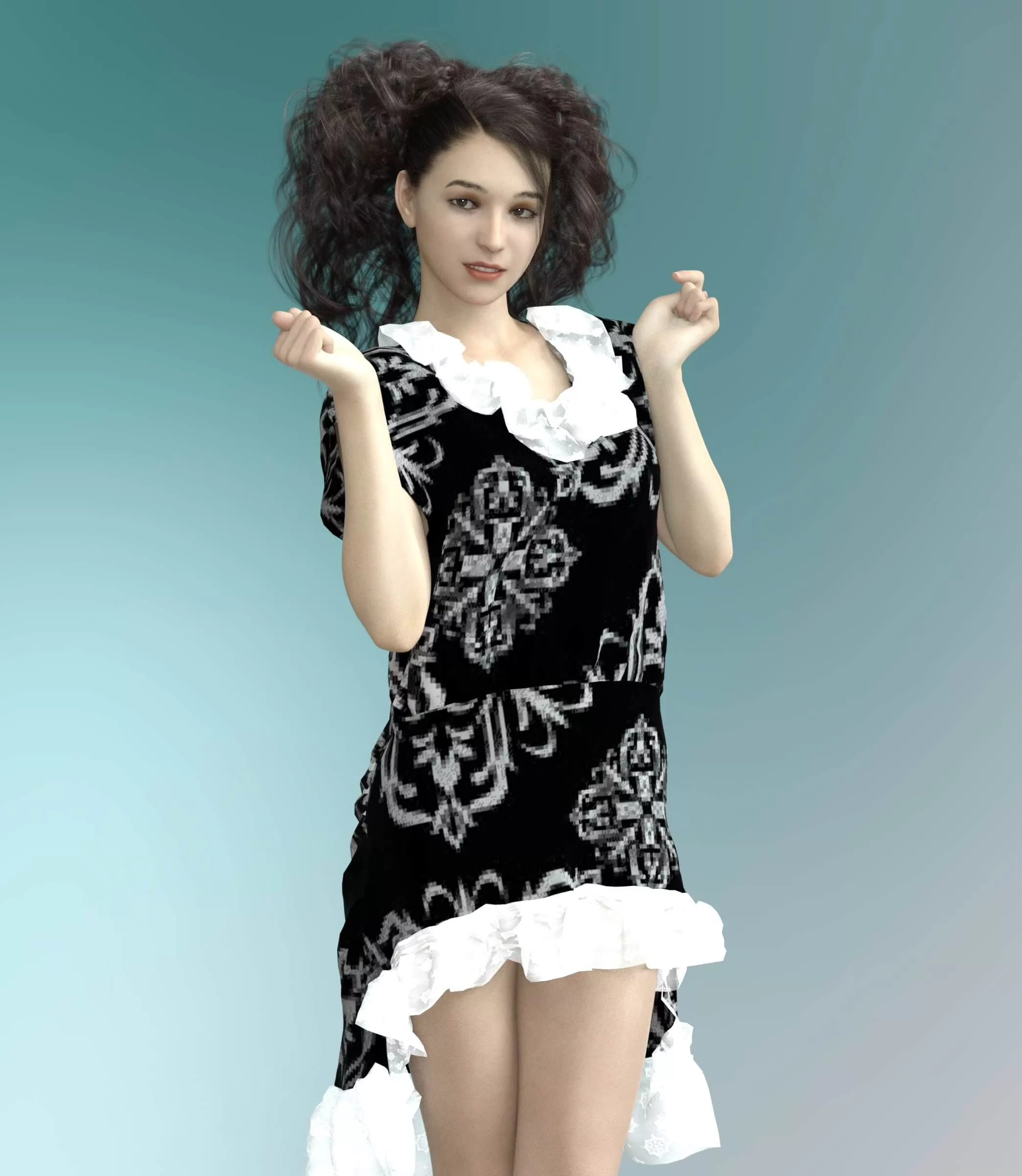 dForce Mix and Match Ruffled Sassy Dress