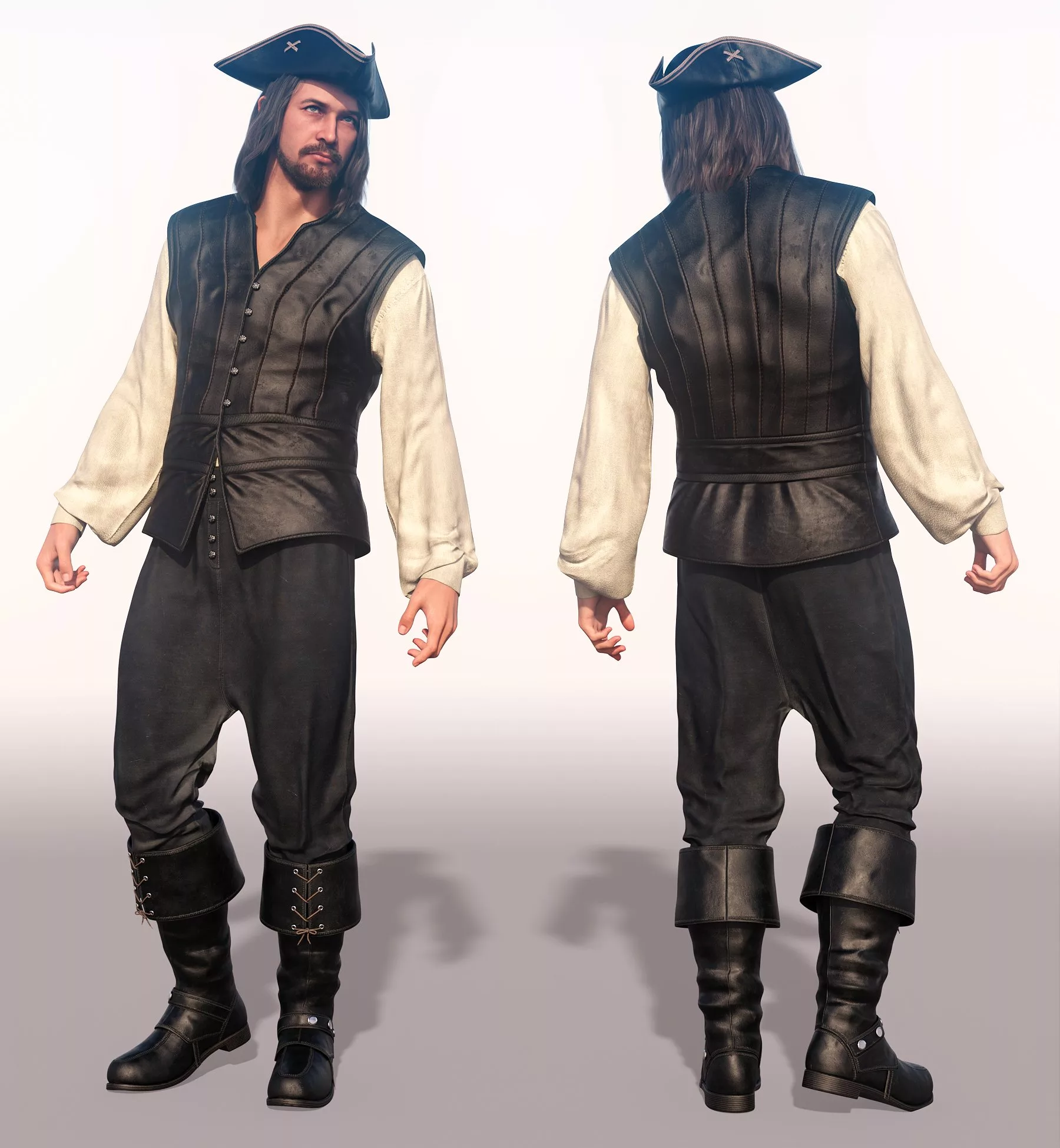 dForce Brave Corsair Outfit for Genesis 9 Texture Add-On