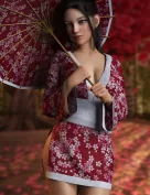 dForce Sakura Outfit for Genesis 8 and 8.1 Females