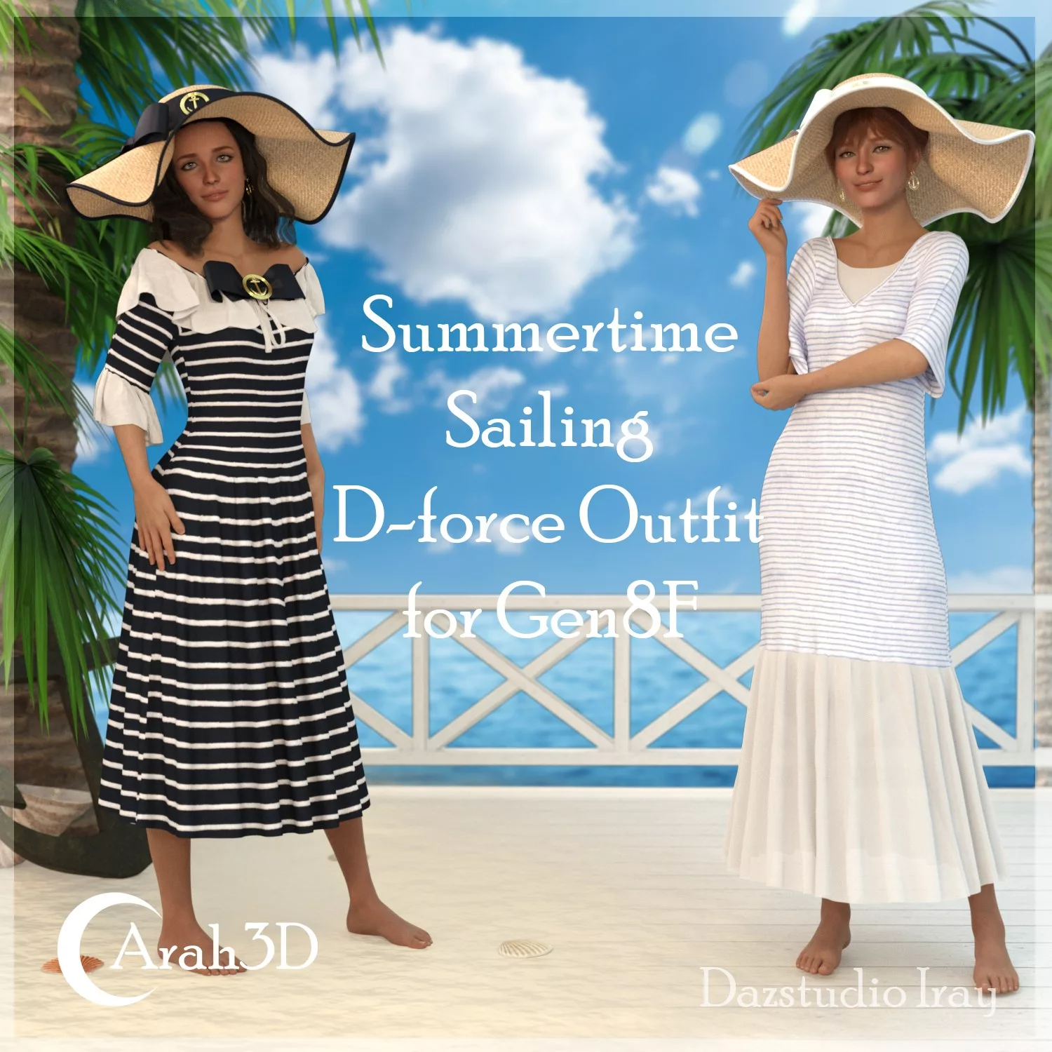 Arah3D Summertime Sailing D-force Outfit for G8F