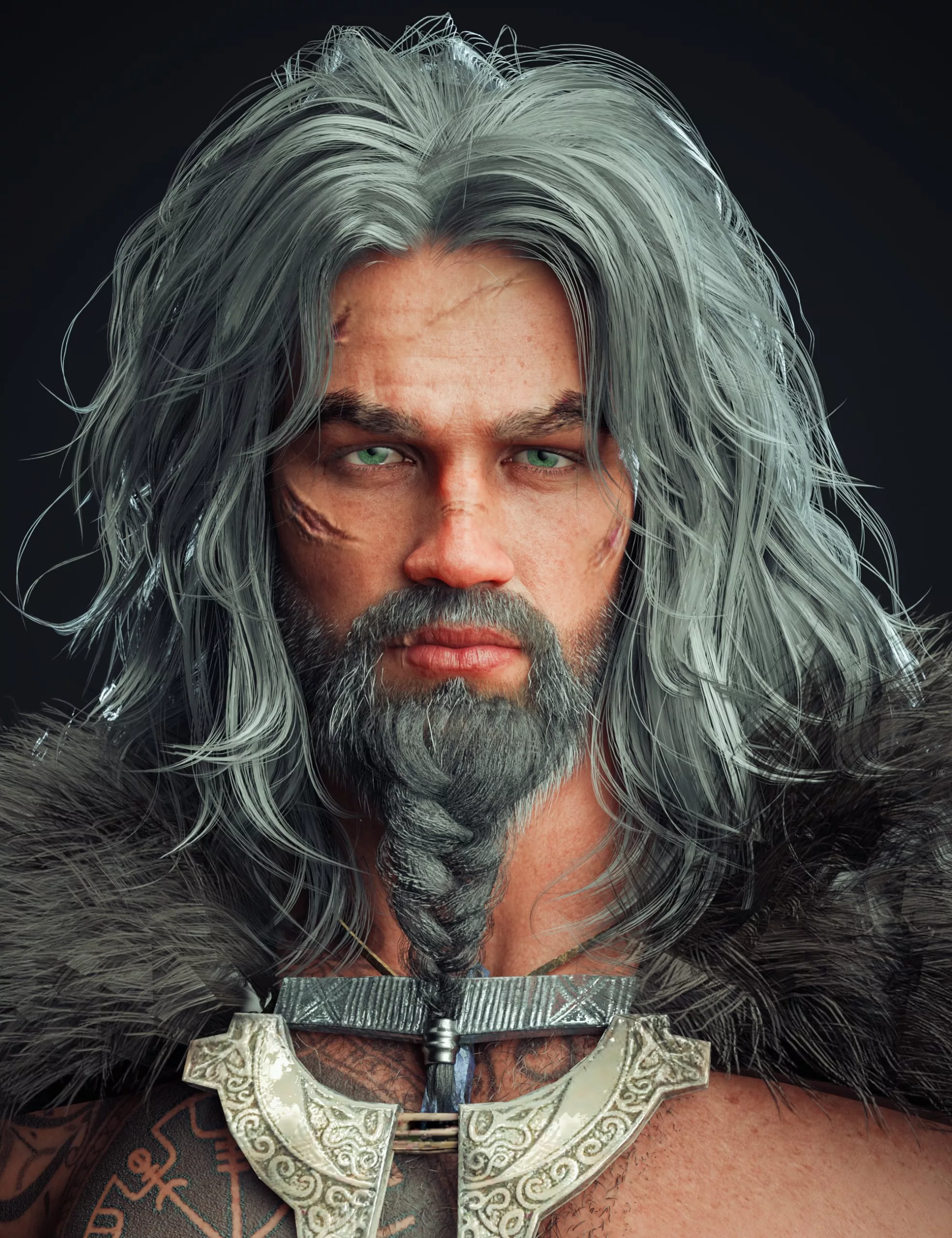 HS Whispering Waves Hair for Genesis 9, 8, and 8.1