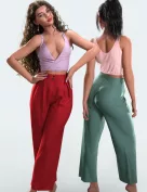 dForce CHB Pleated Pants Outfit for Genesis 9 and 8 Female