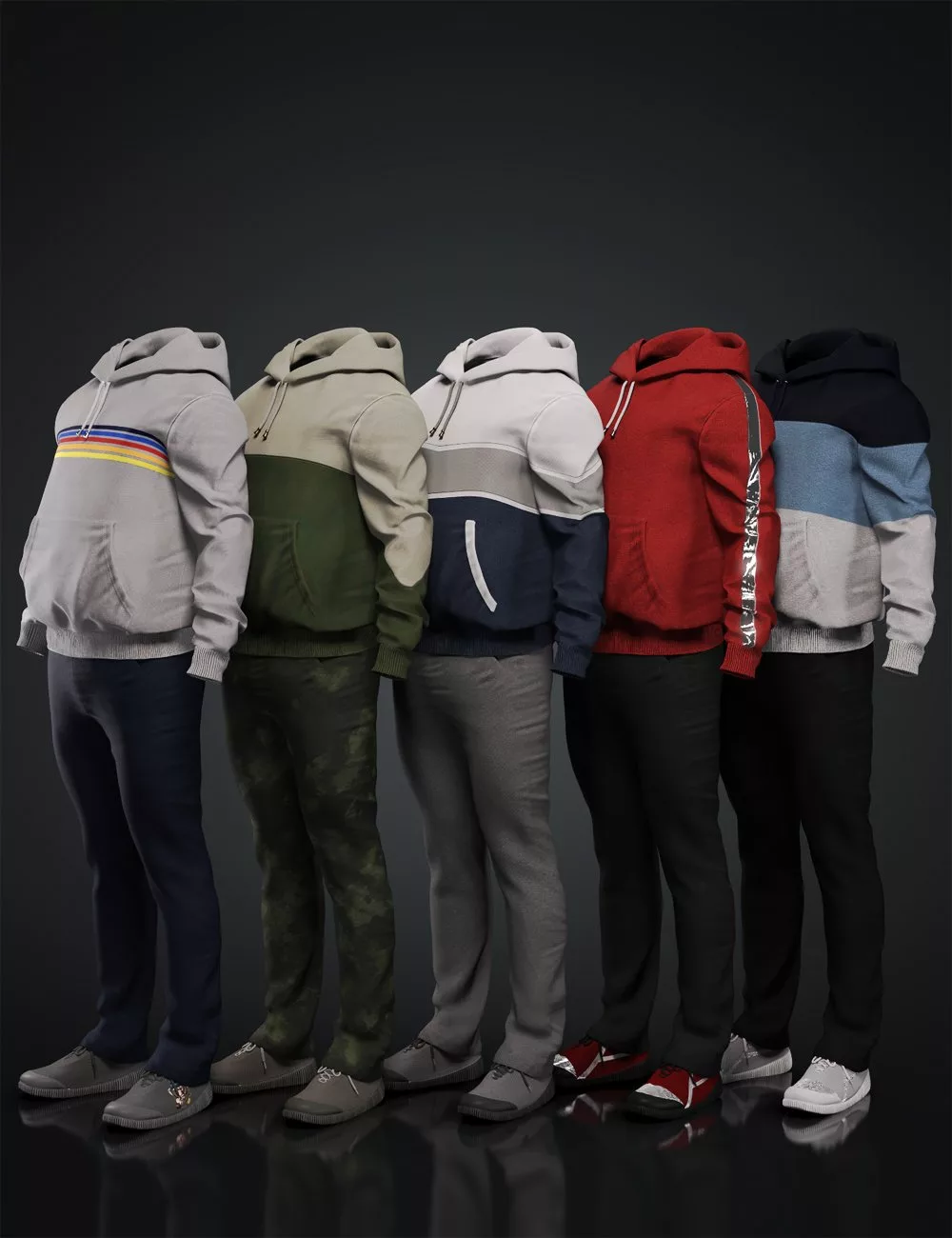 Masculine Textures for dForce Core Zone Outfit