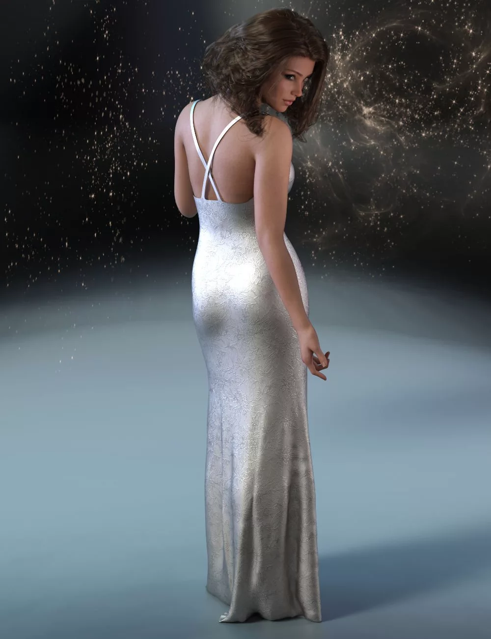 dForce Lillian Evening Gown Outfit for Genesis 9