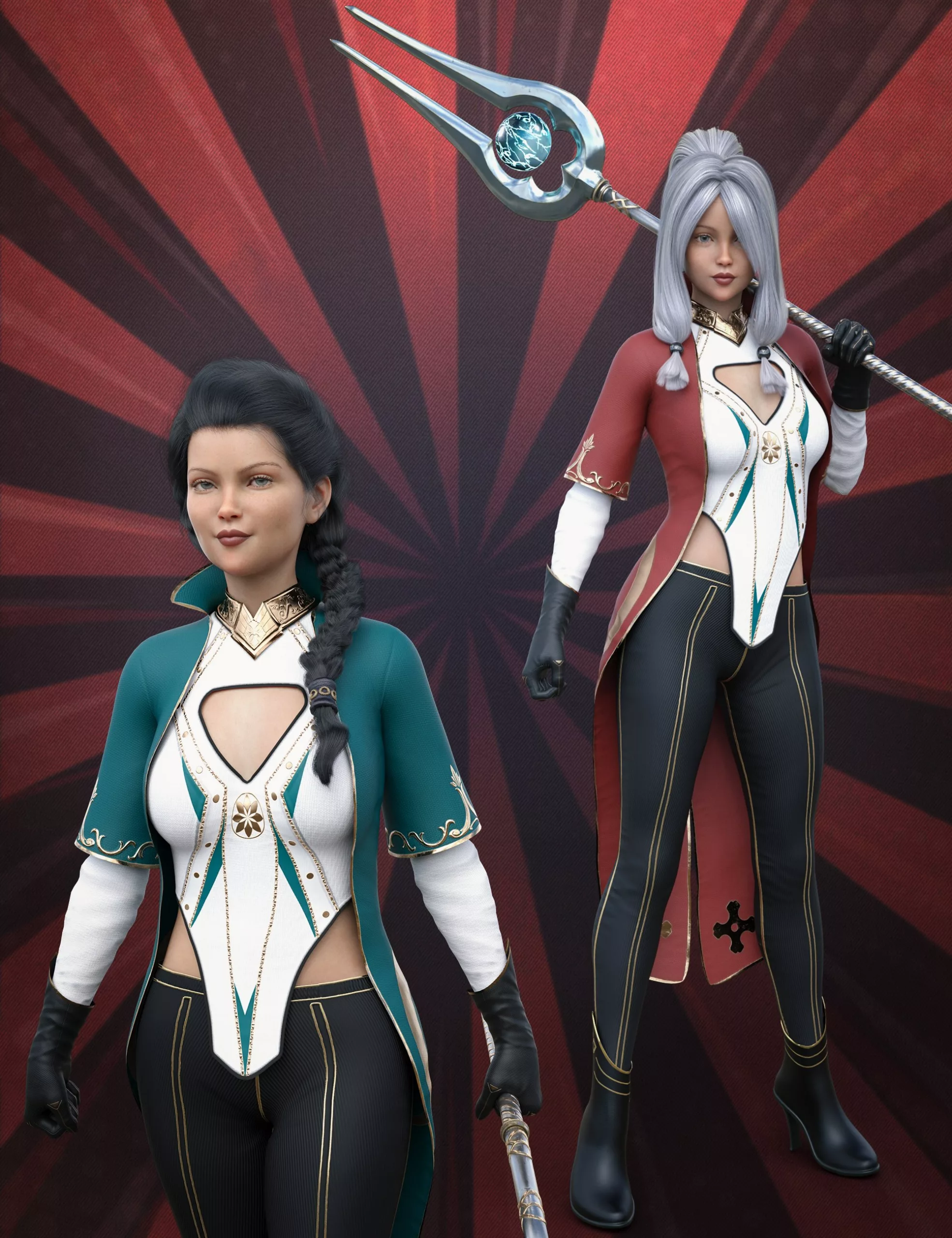 dForce Xing Impact Outfit for Genesis 8 and 8.1 Female