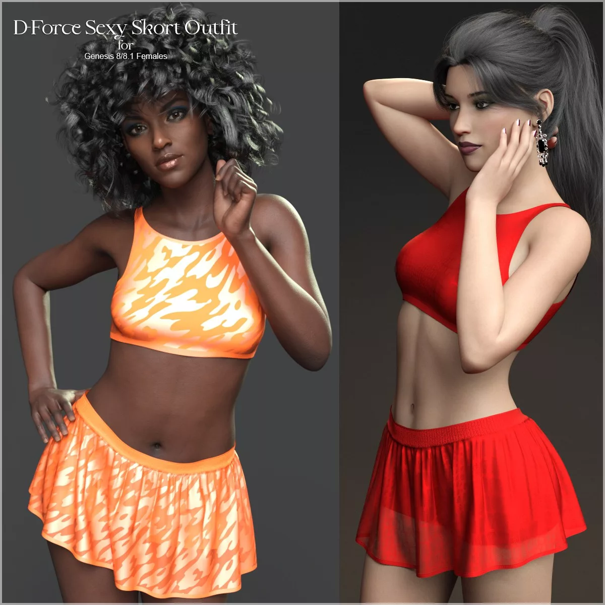D-Force Sexy Skort Outfit for G8F and G8.1F