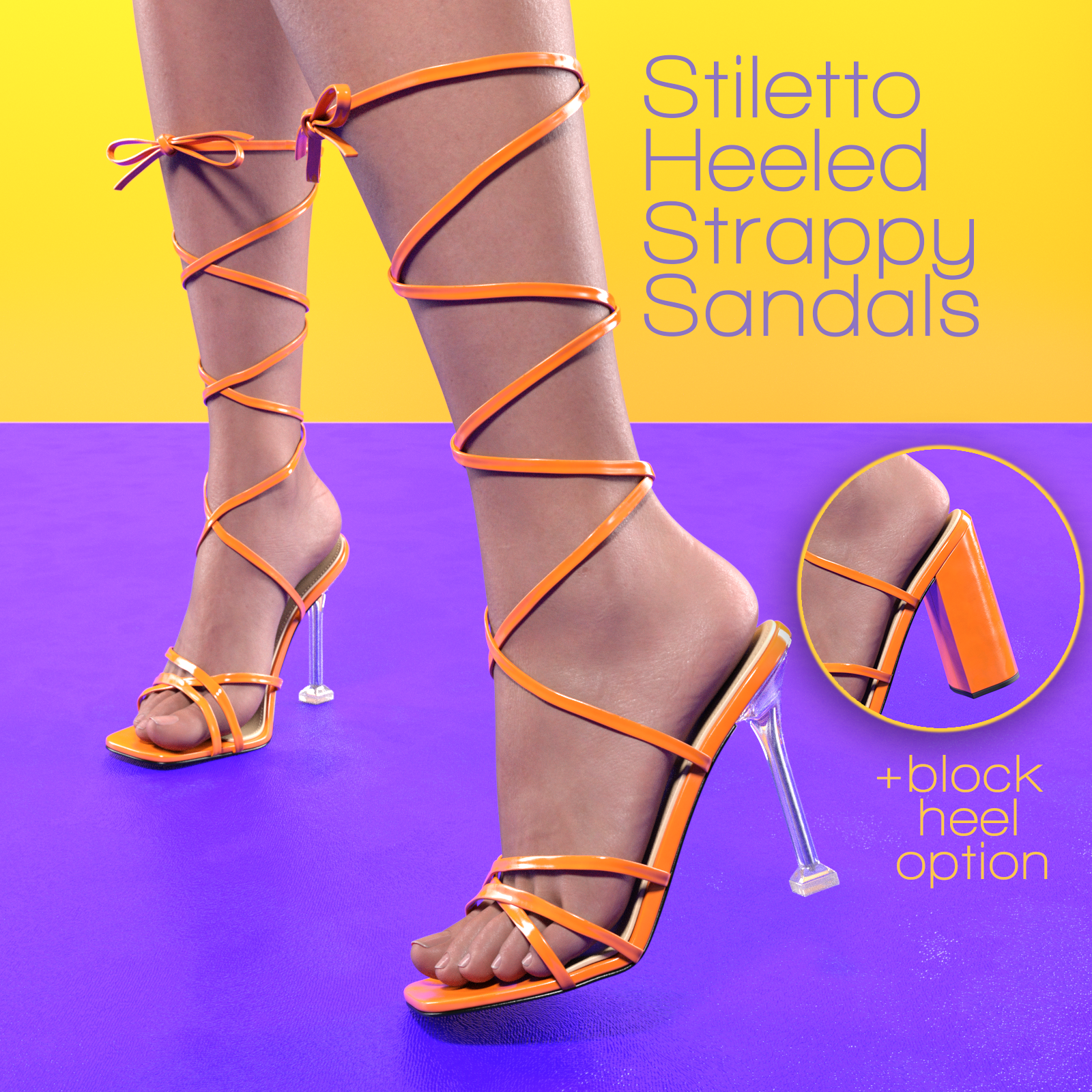 Stiletto Heeled Strappy Sandals for G8F&G9 Stiletto Heeled Strappy Sandals for G8F&G9