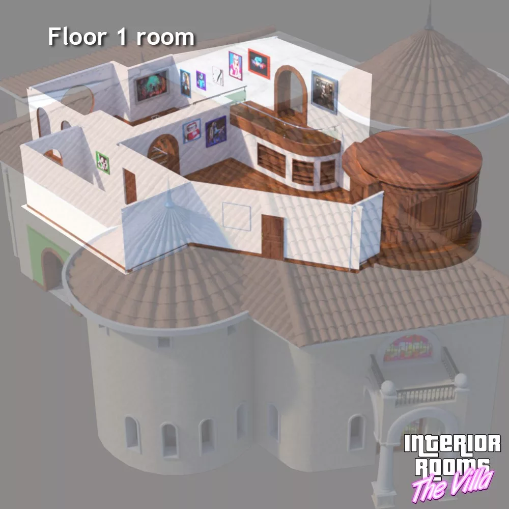 The Villa - INTERIOR ROOMS for Daz Studio