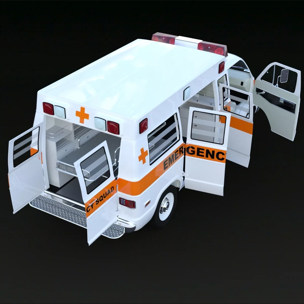 DODGE VAN AMBULANCE for DAZ Studio