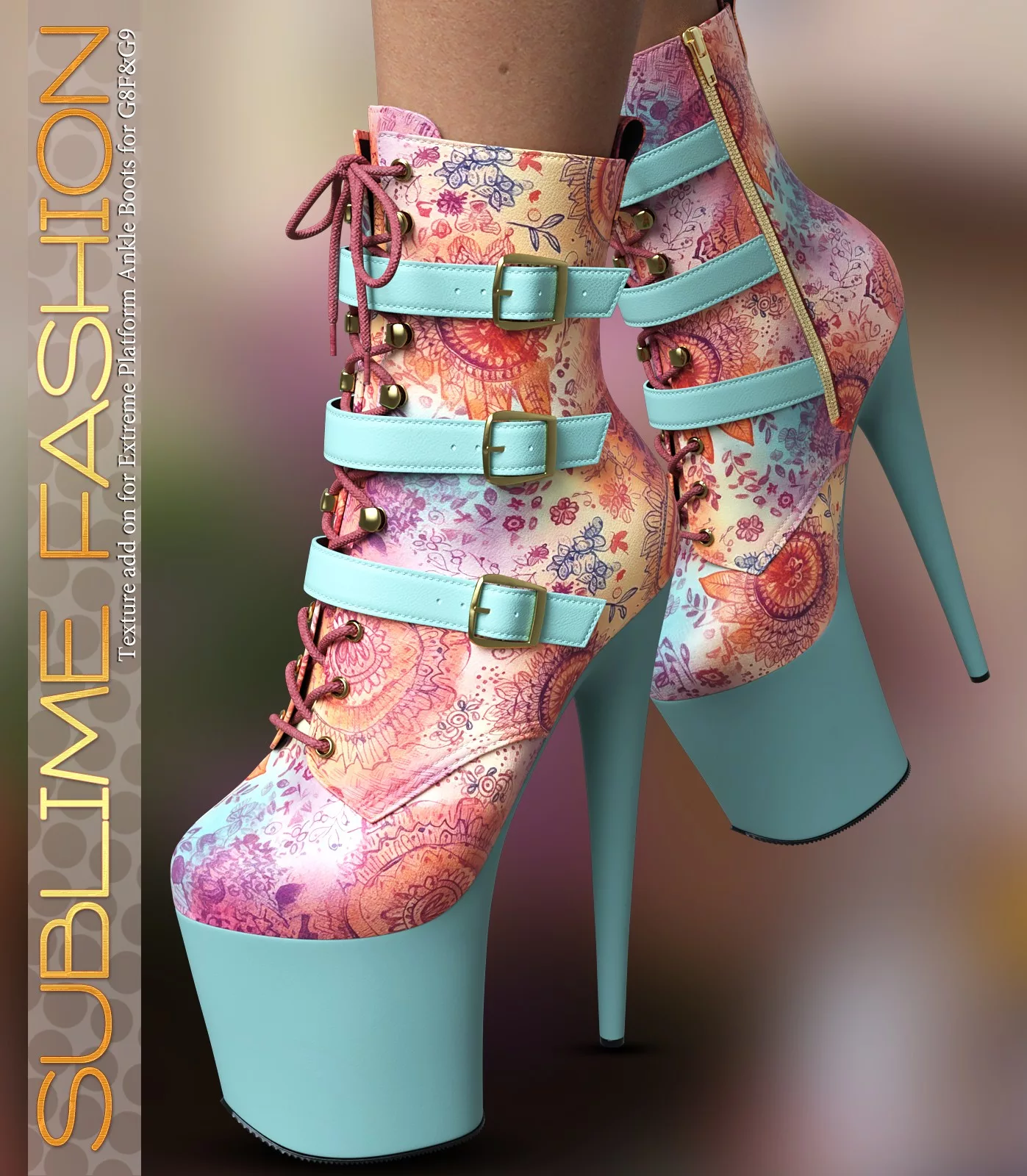 Sublime Fashion for Extreme Platform Ankle Boots for G8F&G9
