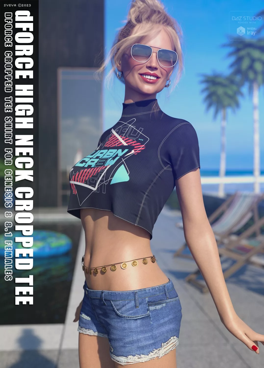 dForce High Neck Cropped Tee G8G8.1F