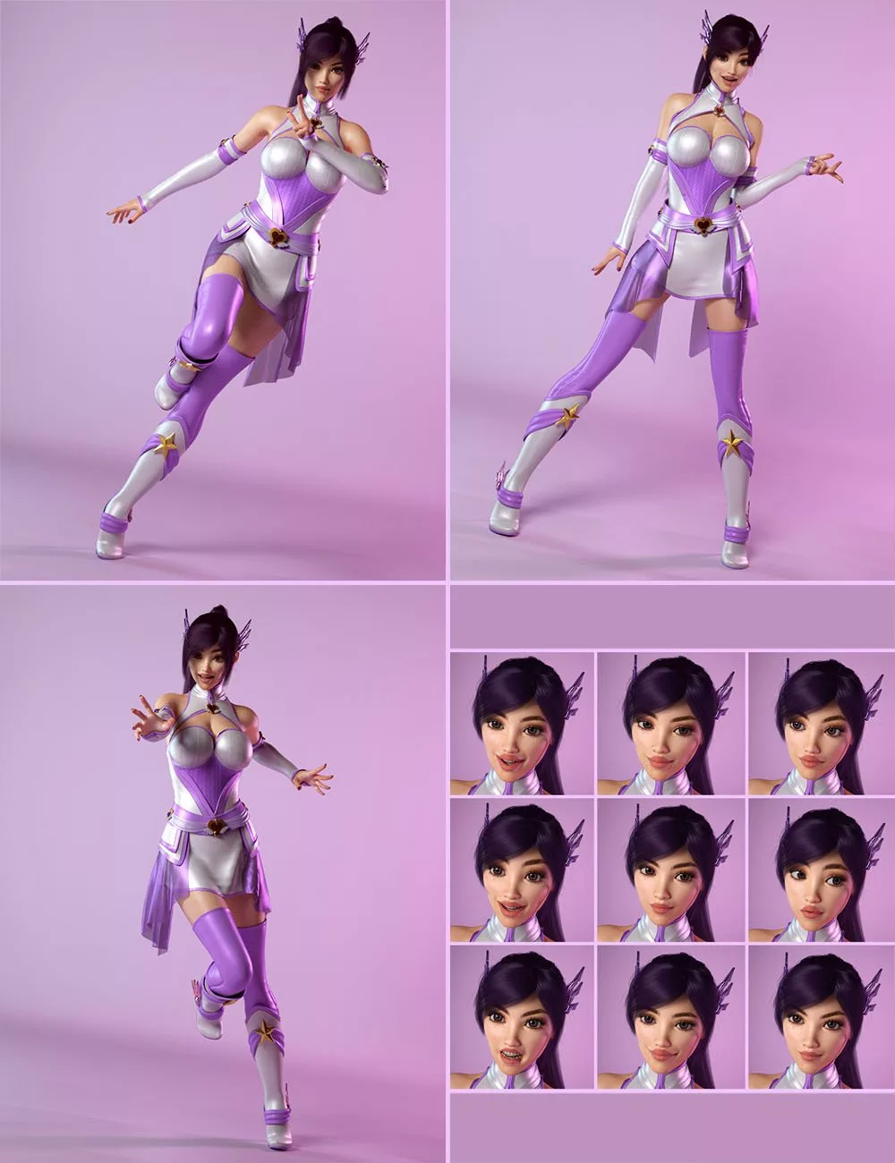 Kawaii Magic Poses set for Genesis 8 Female(s)