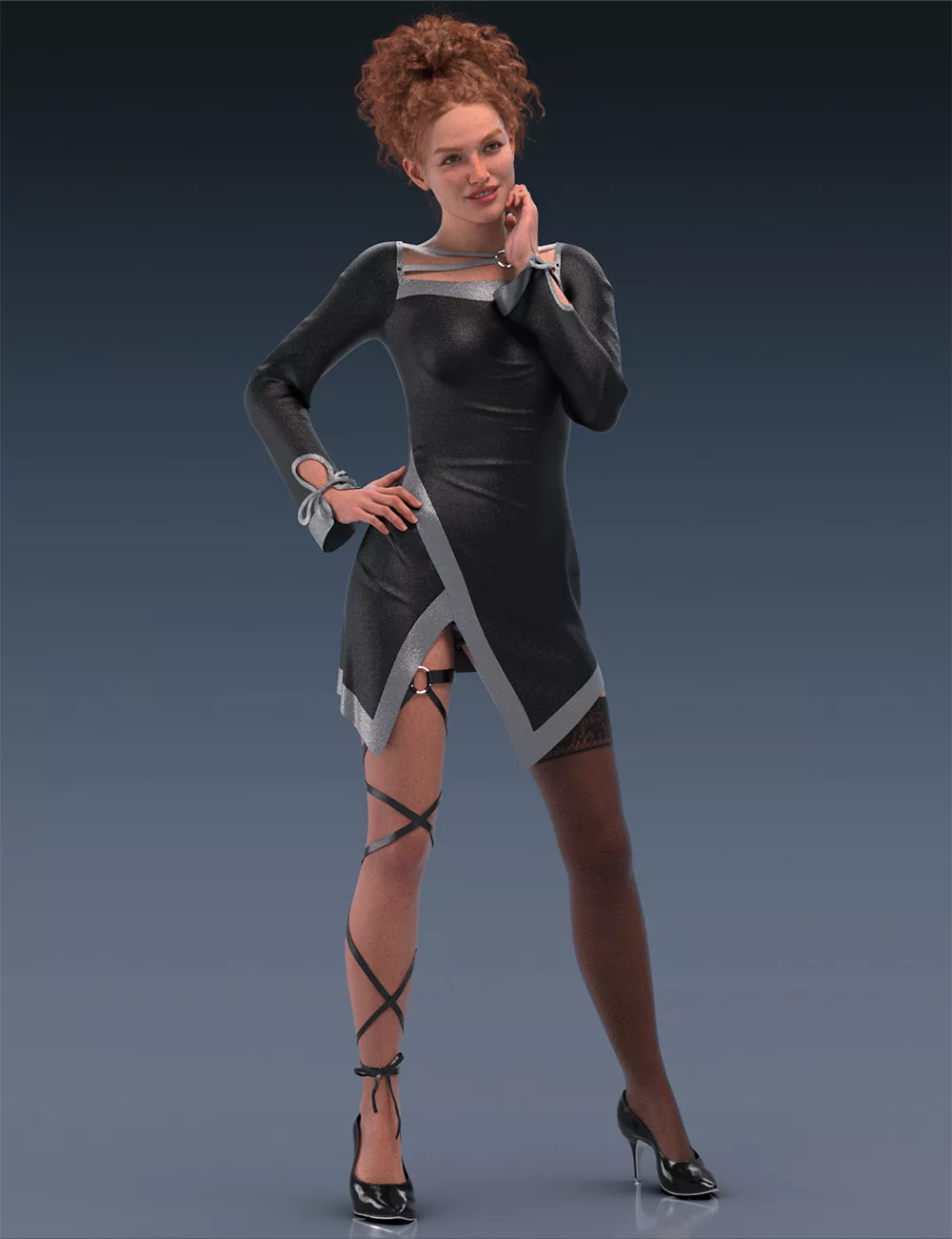 Qan Lovely Outfit for Genesis 9