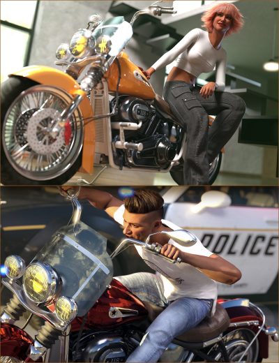 rogueriderposesfordarkclassicmotorcycleandgenesis900maindaz3d