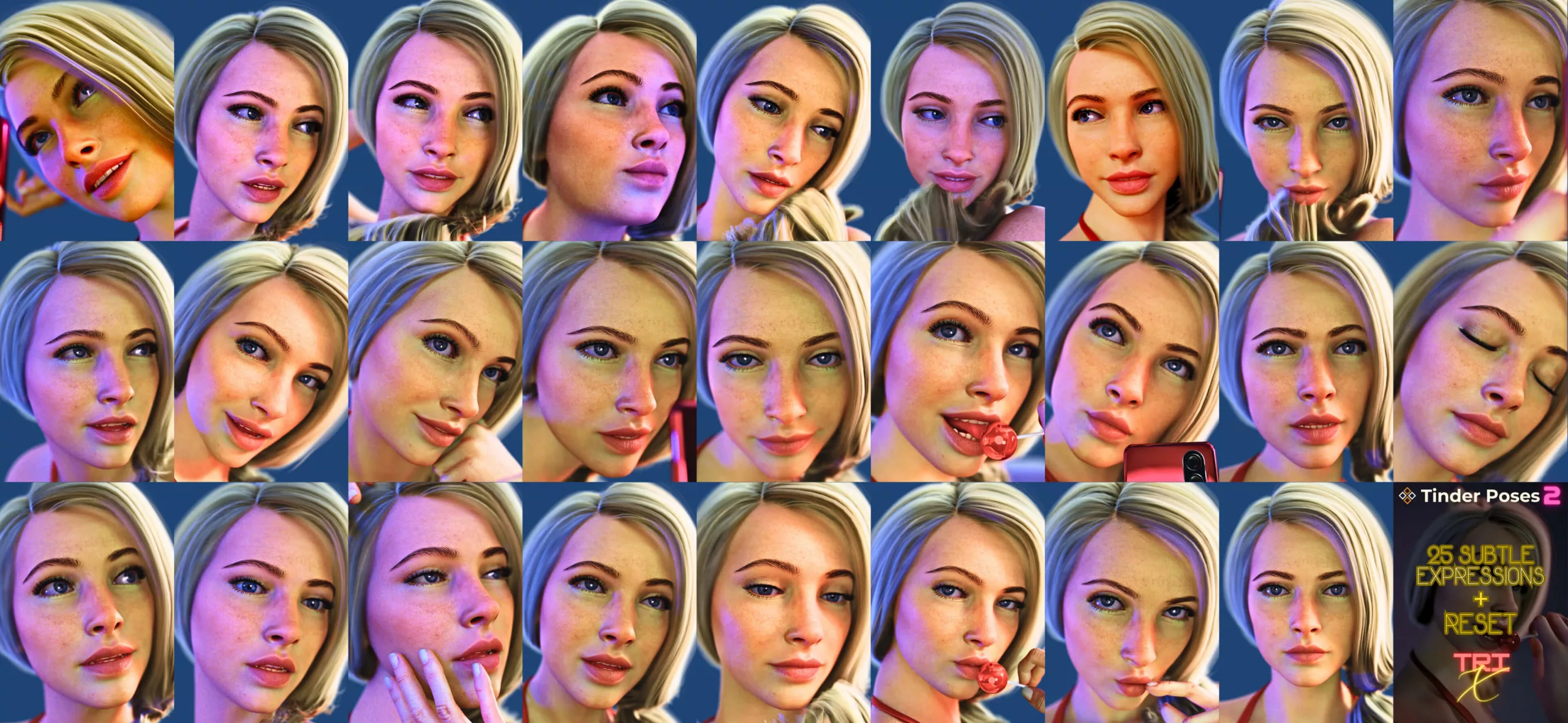 Tinder Poses 2 - Bundle for Genesis 8 & 9 Female