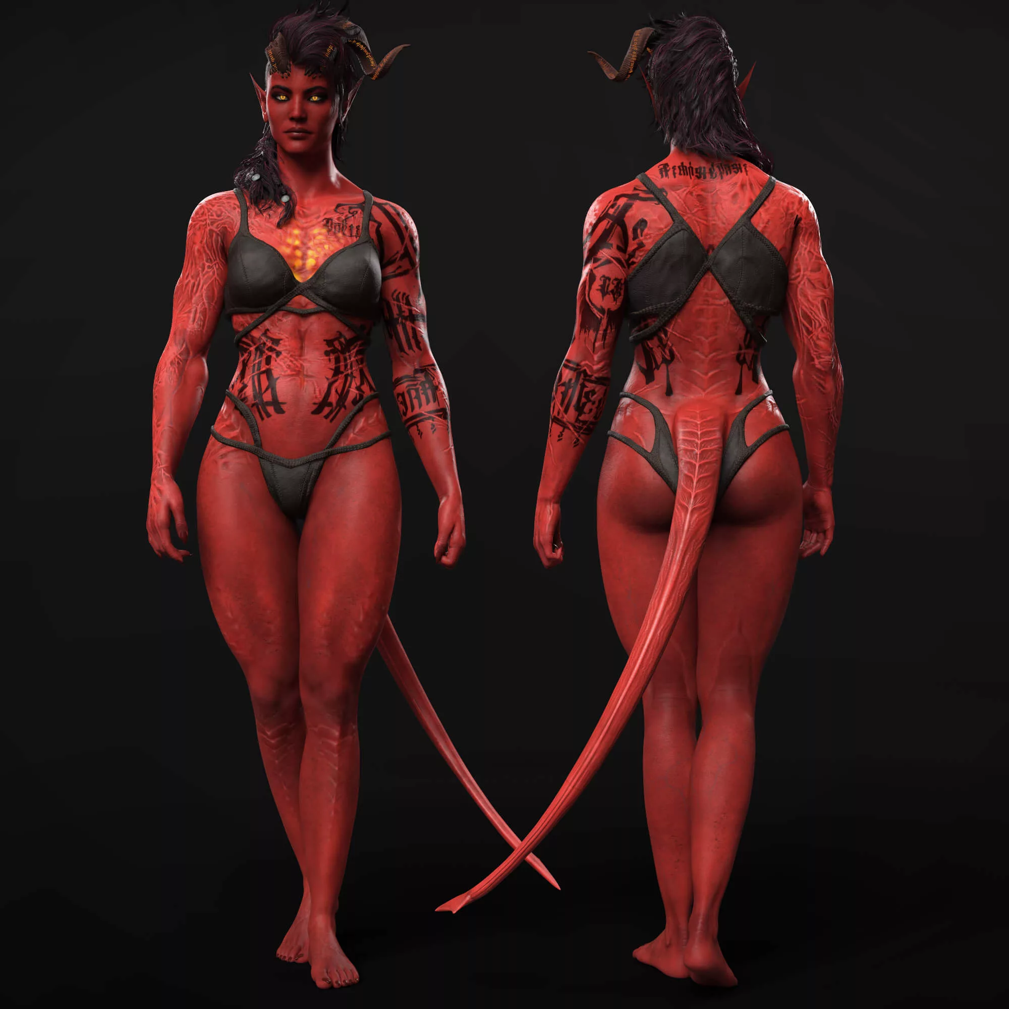 Zariel Tiefling for Genesis 8 and 8.1 Female
