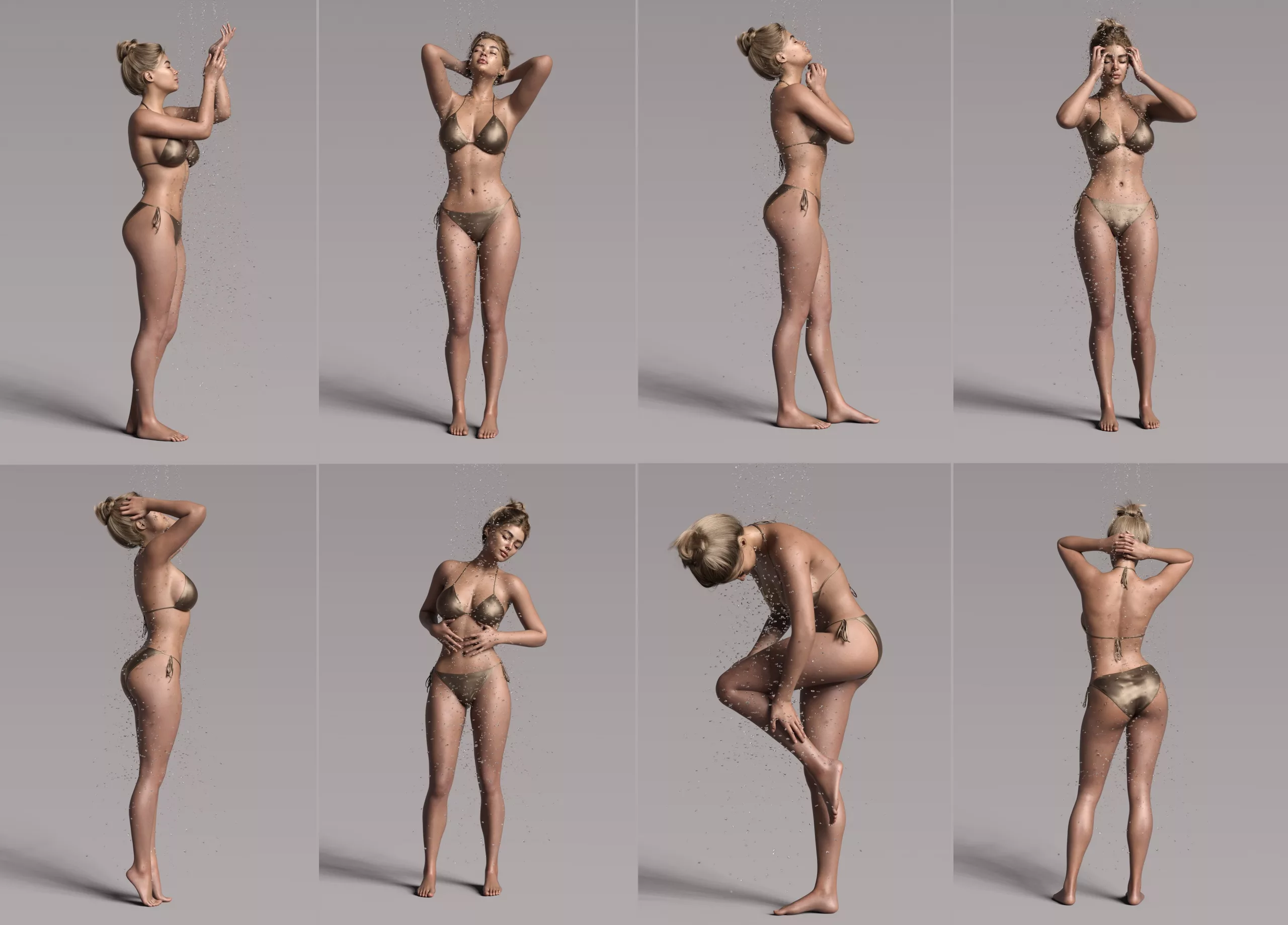 Z Relaxing Showering Pose Mega Set for Genesis 9 and 8 Female