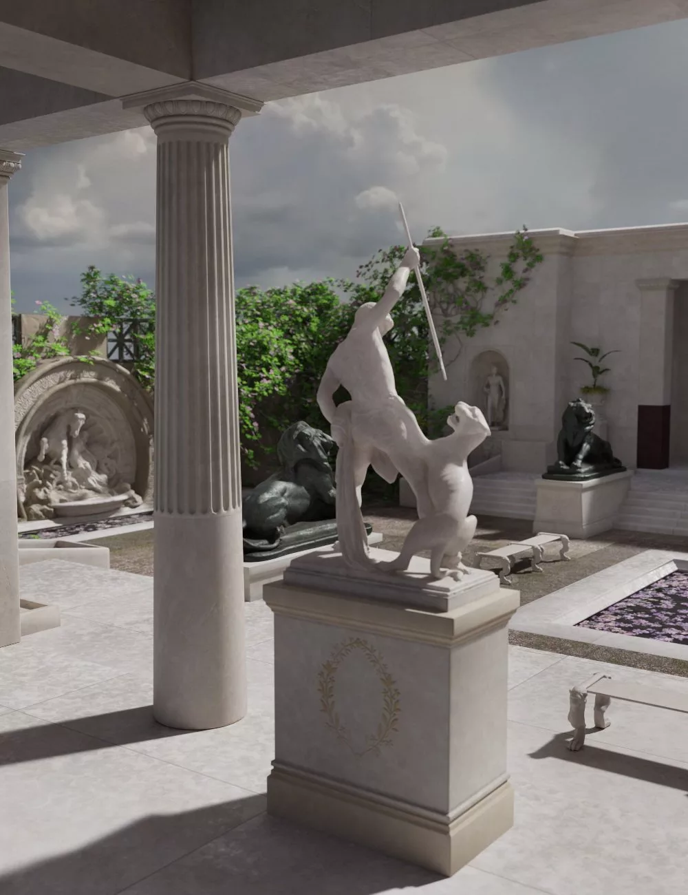 The Domus of Victory Courtyard