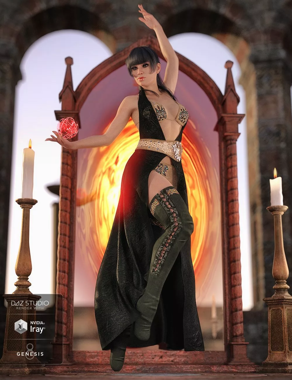 dForce Azahara Outfit Textures for Genesis 8 Female(s)