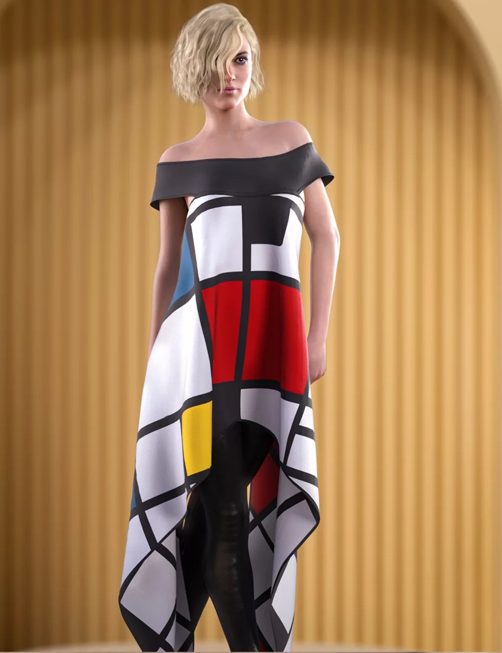 dForce High Low Dress for Genesis 8 and 8.1 Female