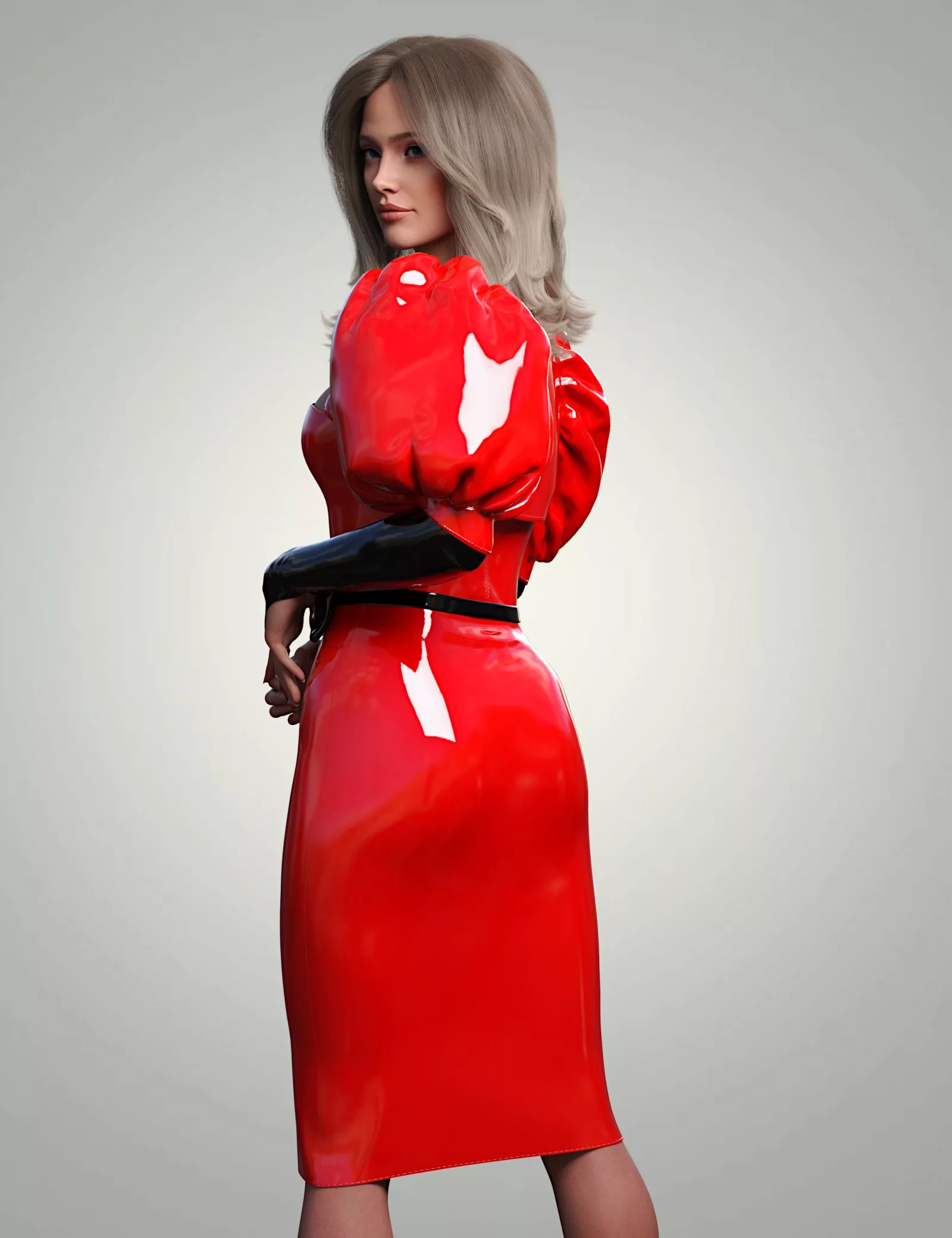 dForce Latex Bow Outfit for Genesis 9