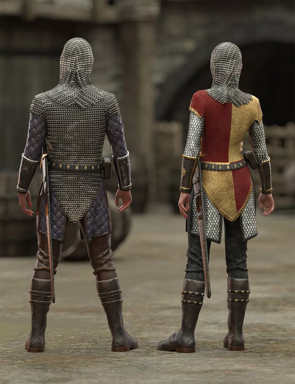 dForce Padded Armor and Chainmail for Genesis 9