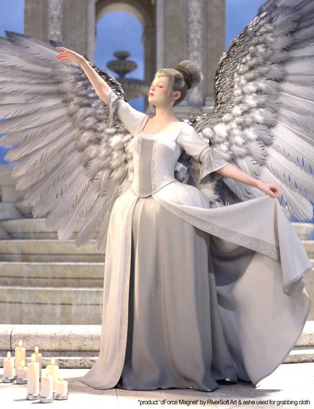 Fairytale Texture Styles for dForce Gown of Fantasy 4