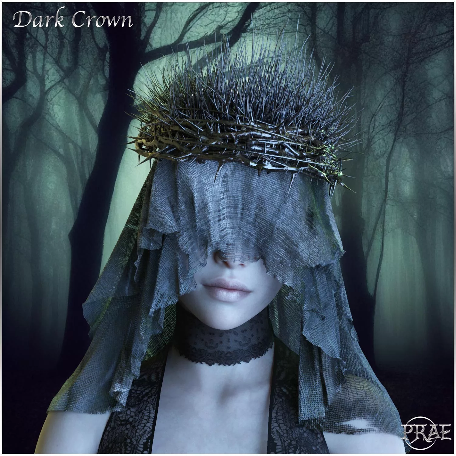 Prae-Dark Crown Headdress for G8 G9 Daz