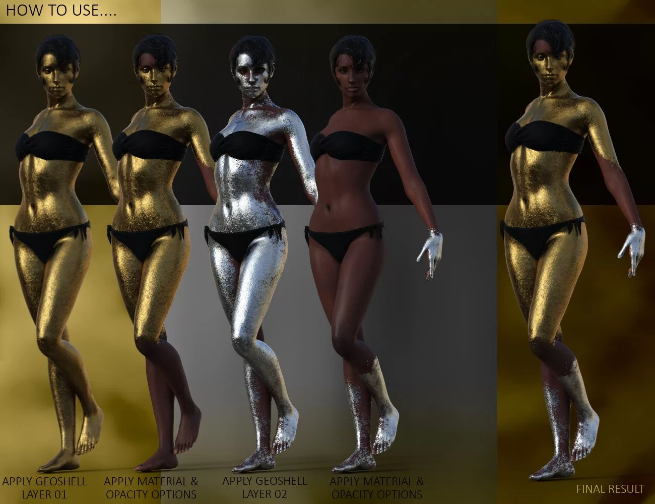 Full-Body Gold Leaf Builder for Genesis 9