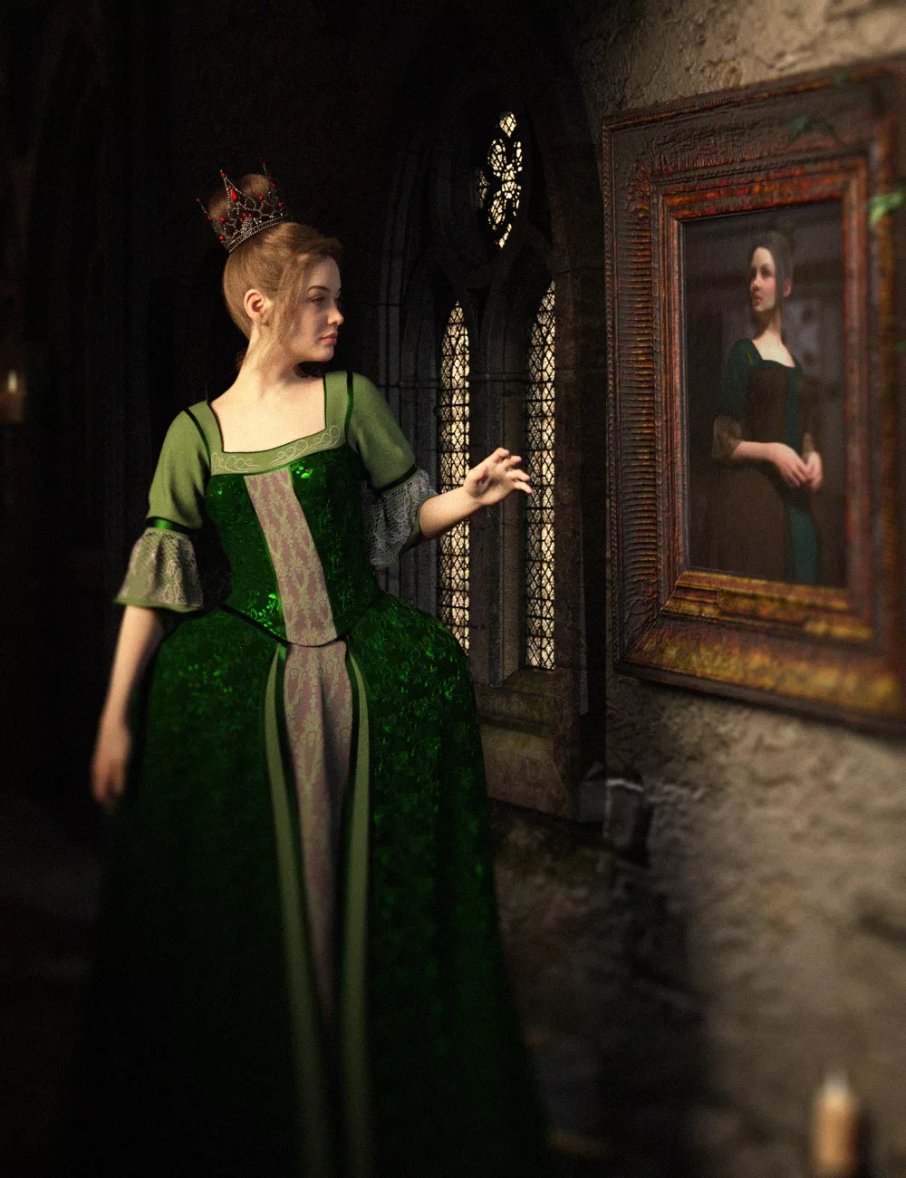 Gothic Texture Styles for dForce Gown of Fantasy 4