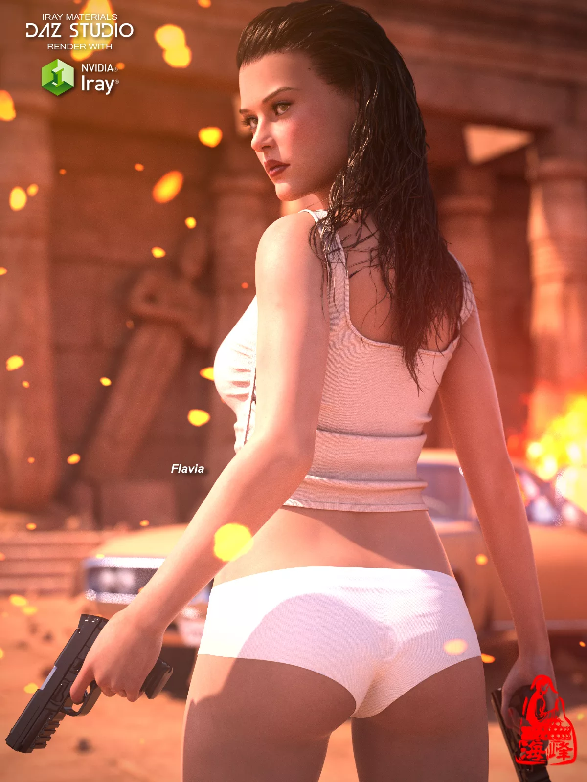 dForce Straps Tank for Genesis 8 & 8.1 Females and Genesis 9